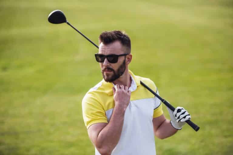 man playing golf