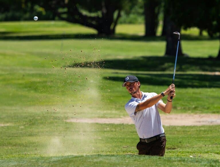 man playing golf