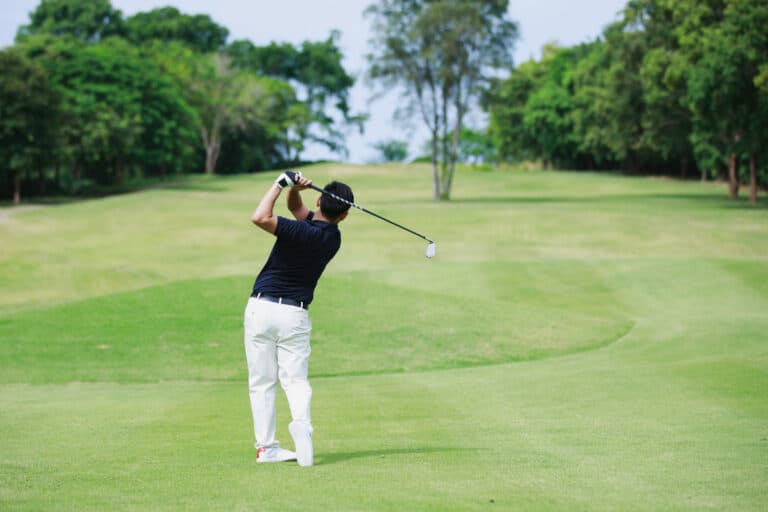 man playing golf