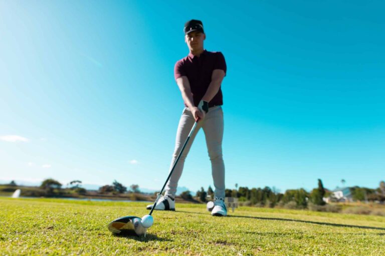man playing golf